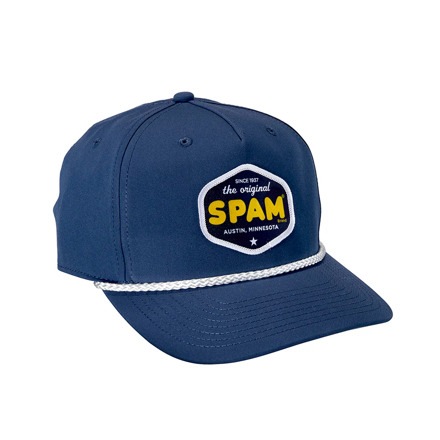 Blue Cap with Patch and Rope